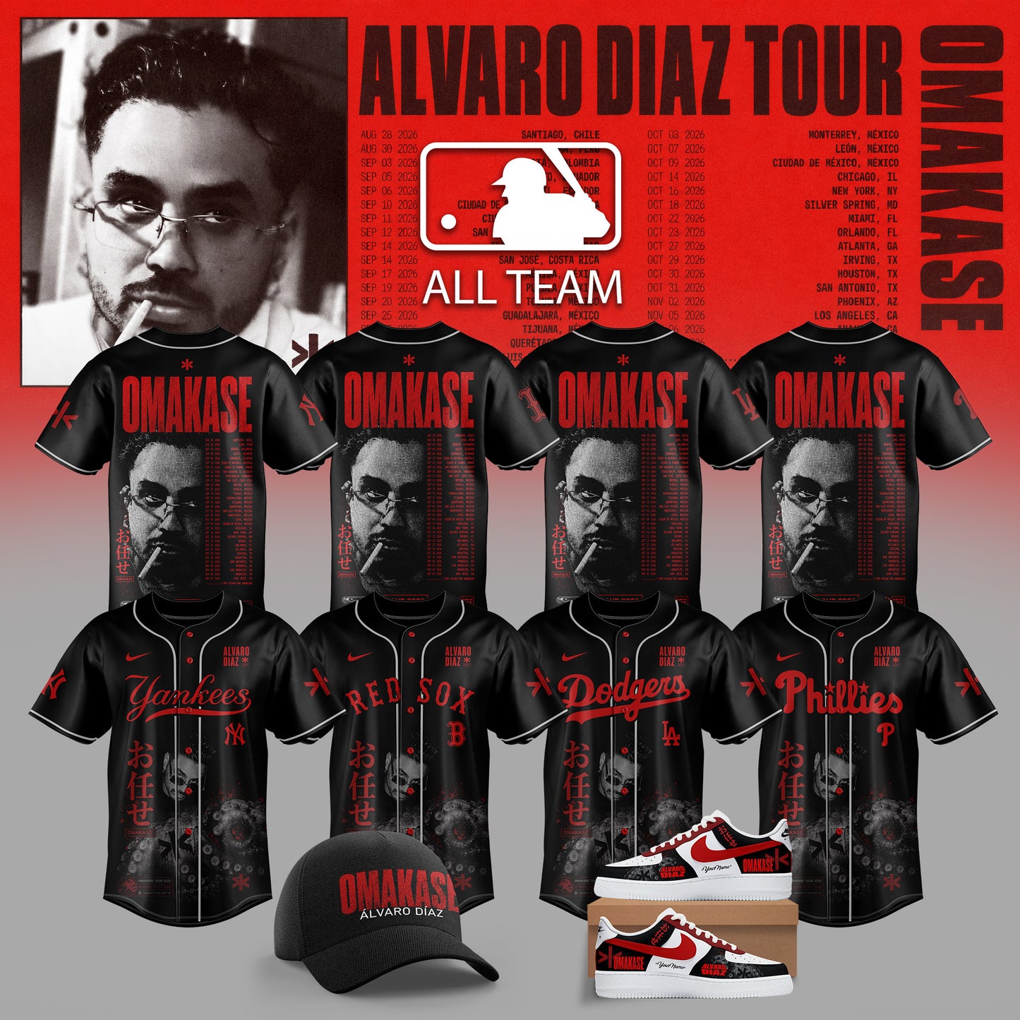 all team x Álvaro Díaz Omakase 2026 Tour Merch Jersey