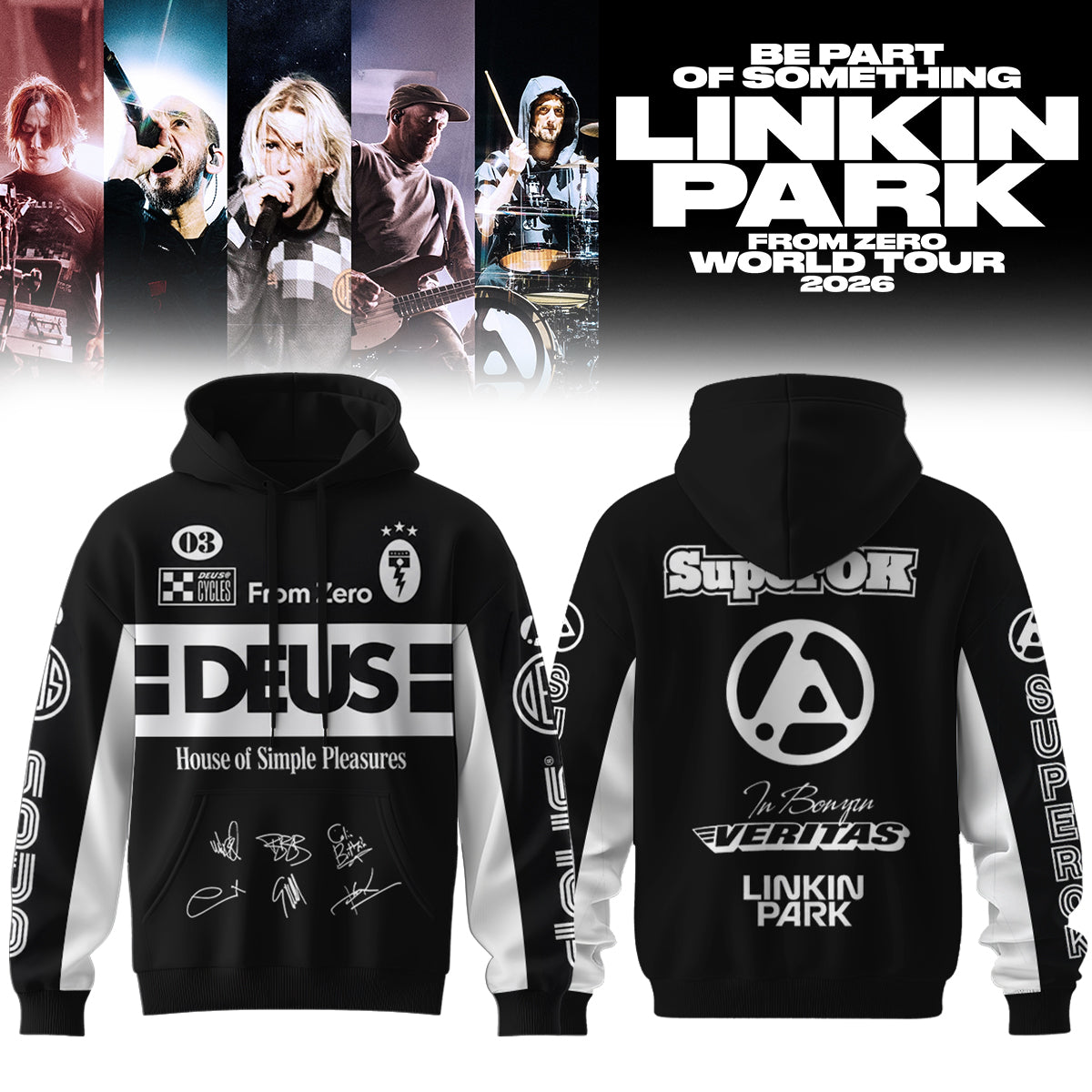 LINKIN PARK x DEUS EX MACHINA World Tour shirt( Signature )