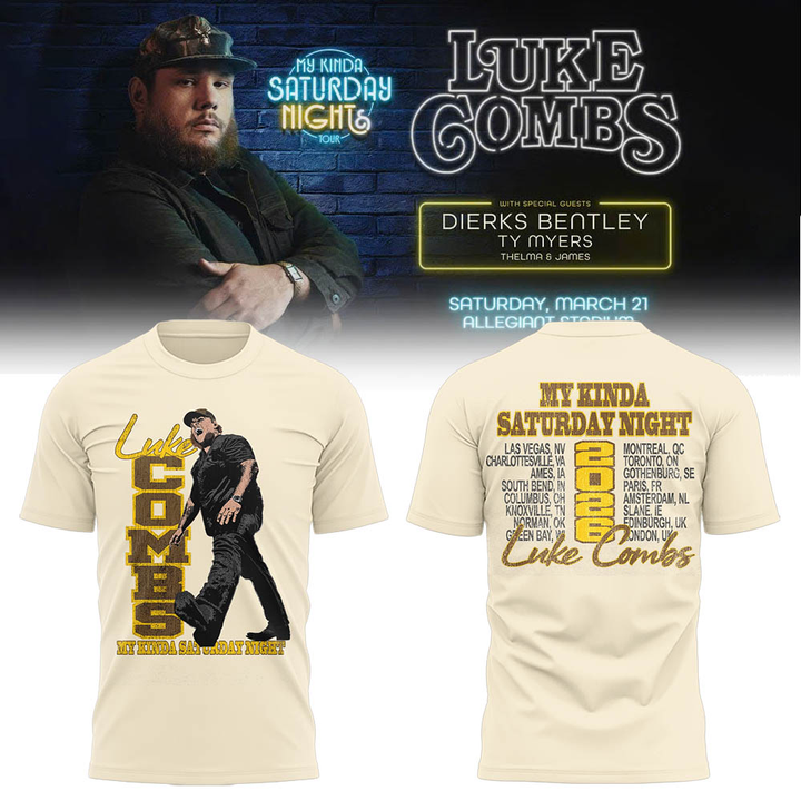My Kinda Saturday Night Tour 2026 - Luke Combs Tour Tshirt