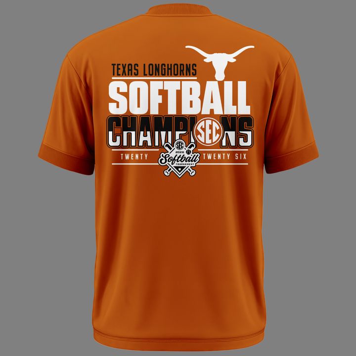 Special New Edition Texas Softball SEC Champions Orange Tshirt 2026