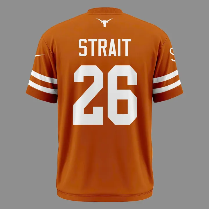 26 King George Strait x Texas Longhorns Football - The King of Country Music T-Shirt