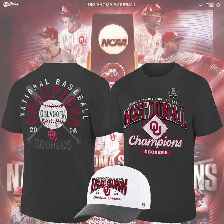 Oklahoma Sooners 2026 Baseball National Champions Tshirt