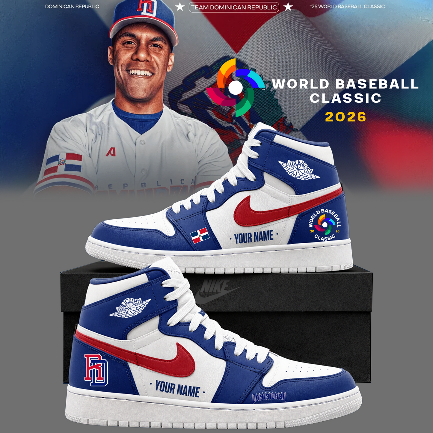 Dominican Republic Baseball 2026 World Baseball Classic Baseball JD1