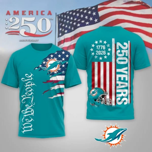 Miami Dolphins x We The People USA 250th Anniversary Shirt