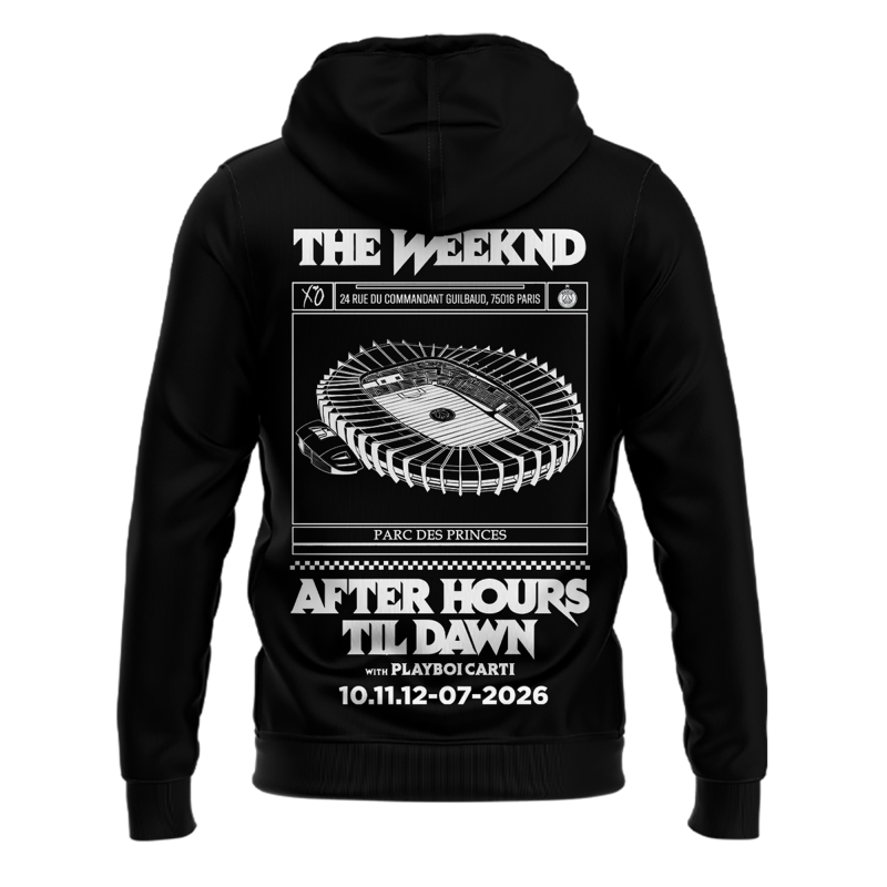 Paris Saint-Germain F.C. x The Weekend Black Hoodie 2026