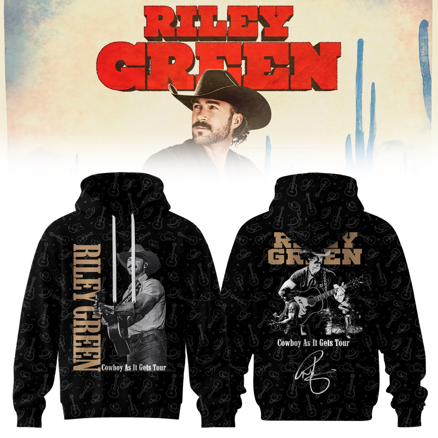 RILEY GREEN – COWBOY AS IT GETS COLLECTION HOODIE
