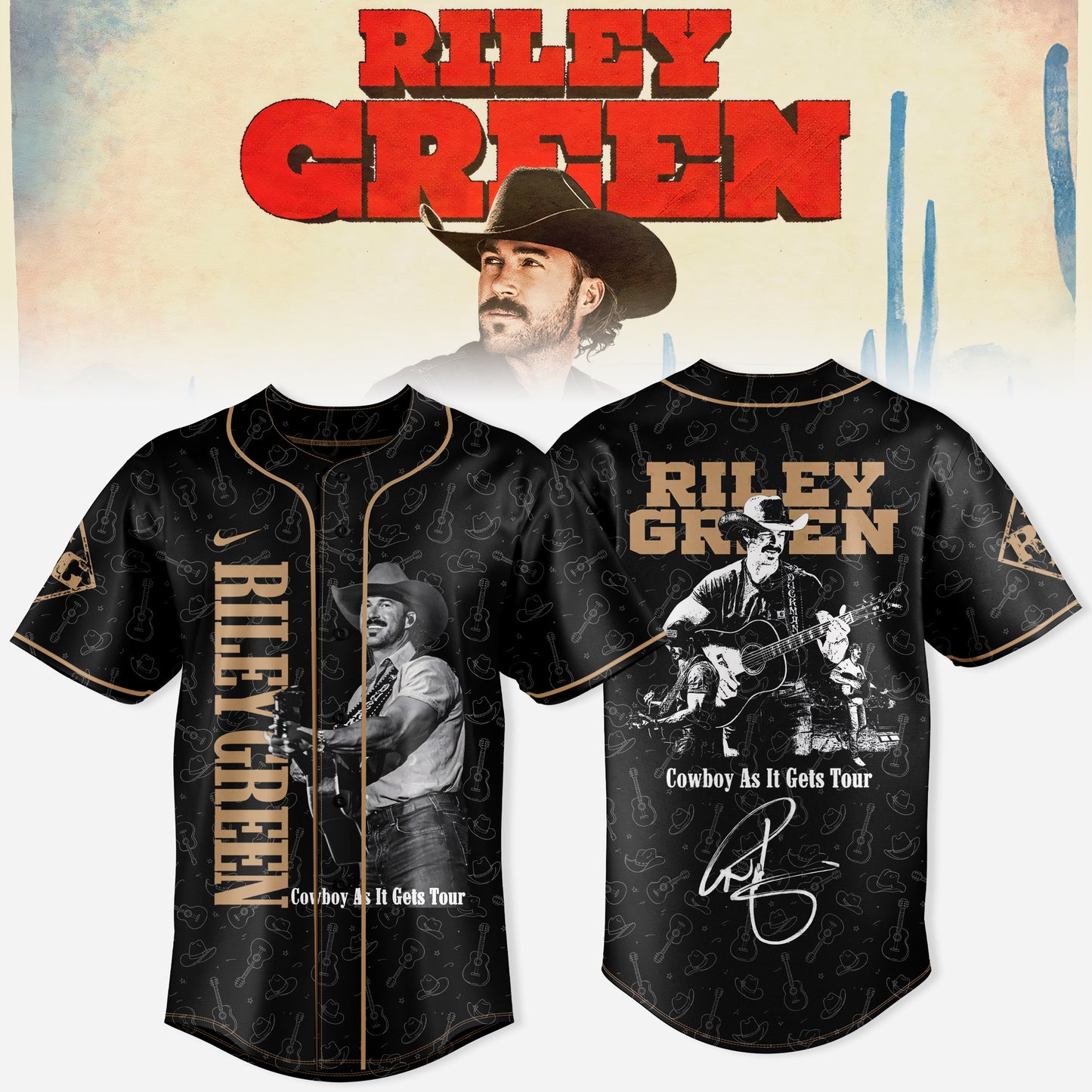 Riley Green Cowboy As It Gets Tour 2026 Edition Jersey