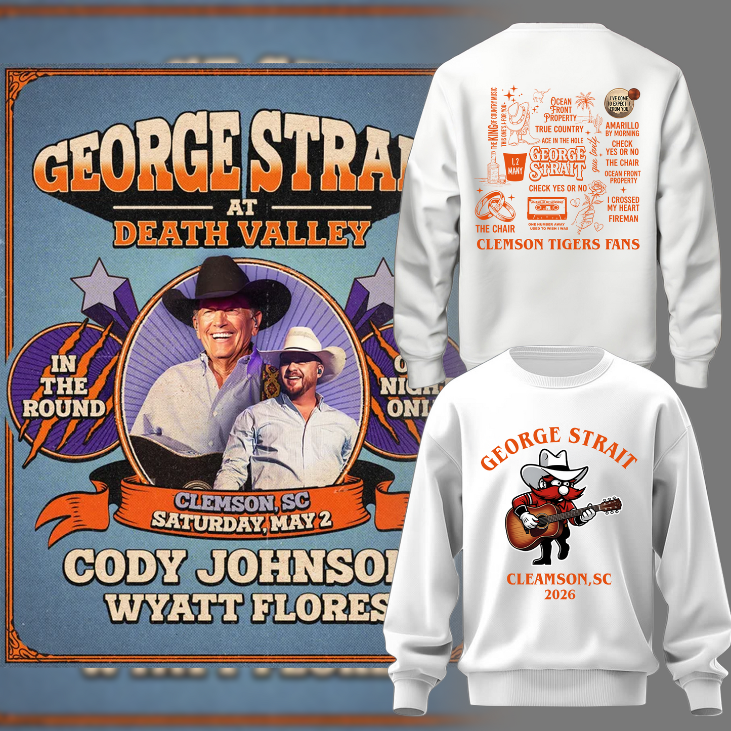 George Strait x Clemson Tigers 2026 Limited Edition Sweatshirt