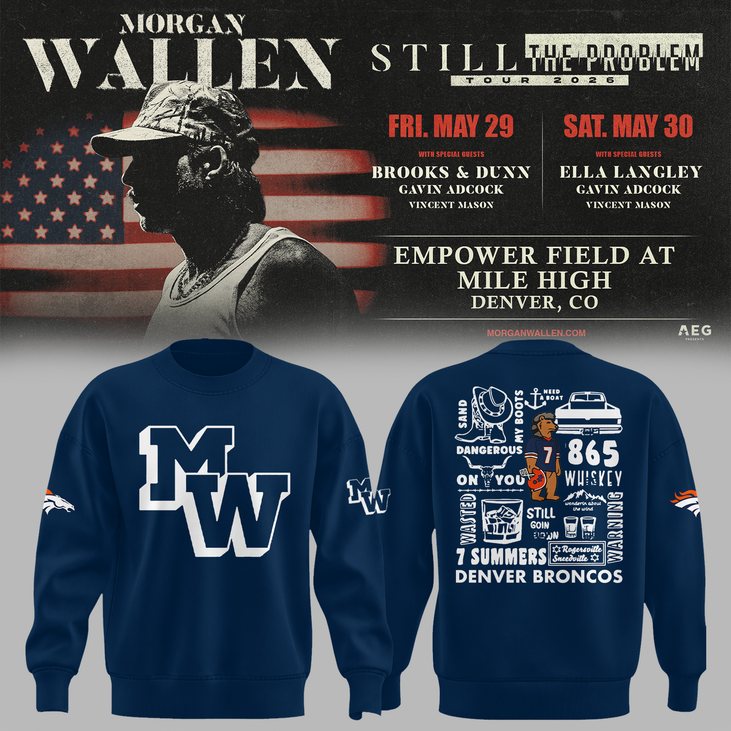 Limited Edition MWallen x Denver Broncos Sweater 2026