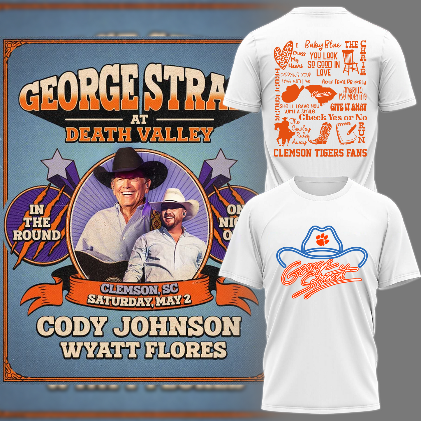 George Strait x Clemson Tigers 2026 Limited Edition TShirt