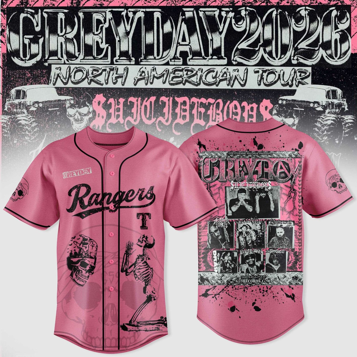 Grey Day 2026: The Official SUICIDEBOYS Heavyweight Jersey Baseball Full Team Collection