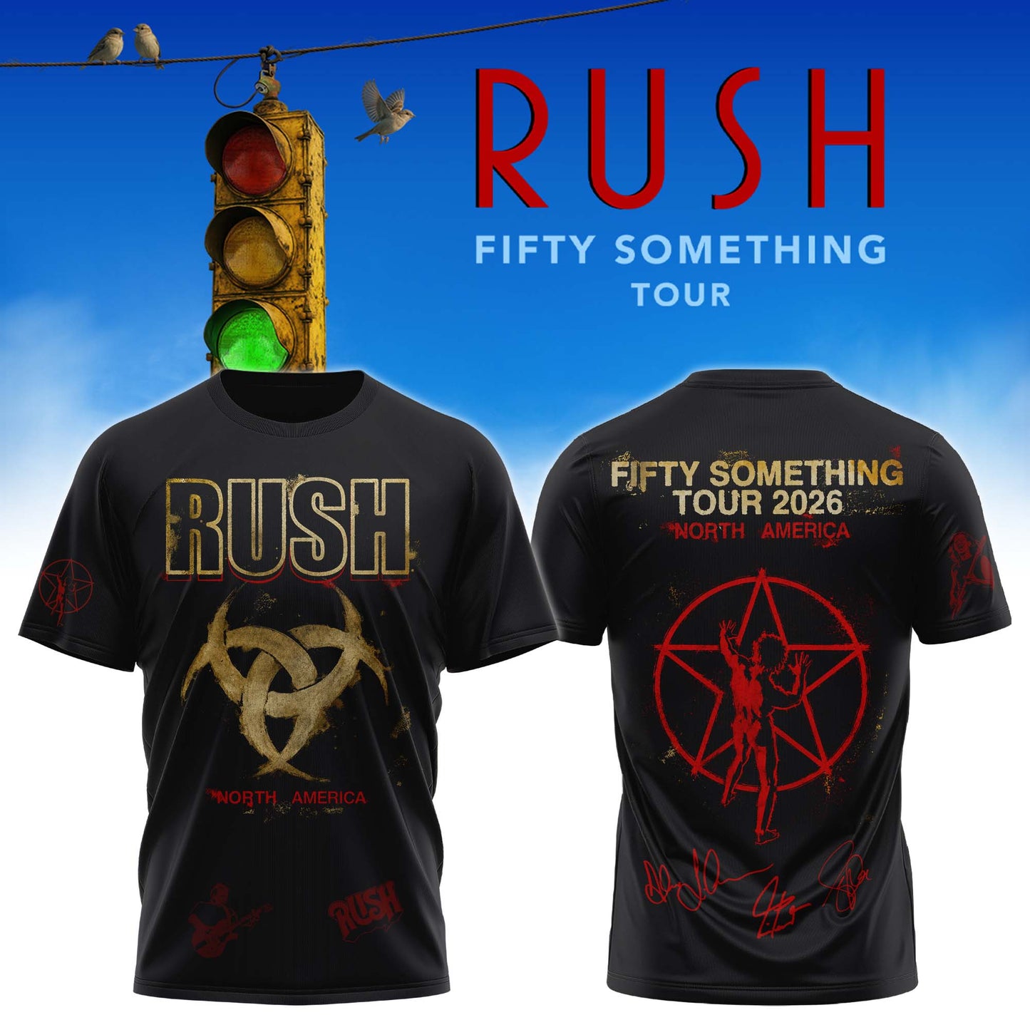Rush “Fifty-Something Tour” 2026 Limited Edition + Selling Out Fast Tshirt