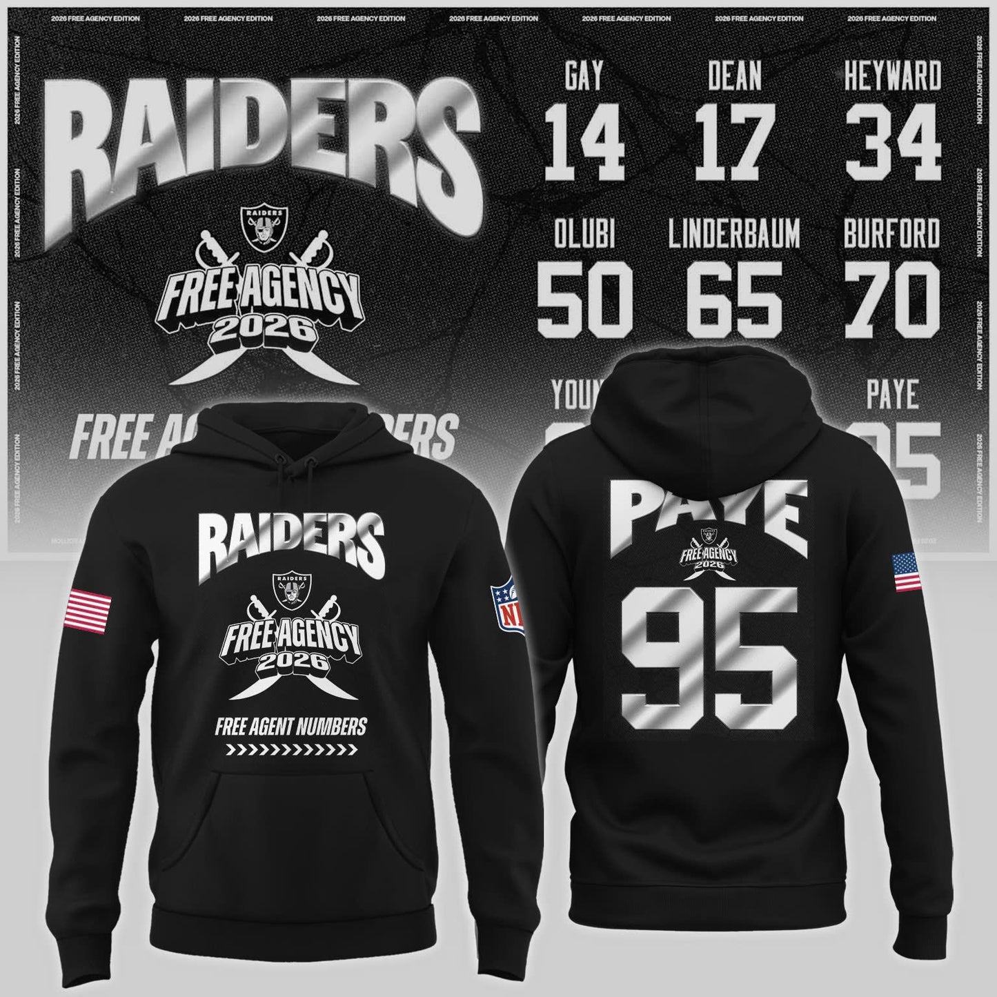 Limited-Edition Raiders Free Agency 2026 Hoodie