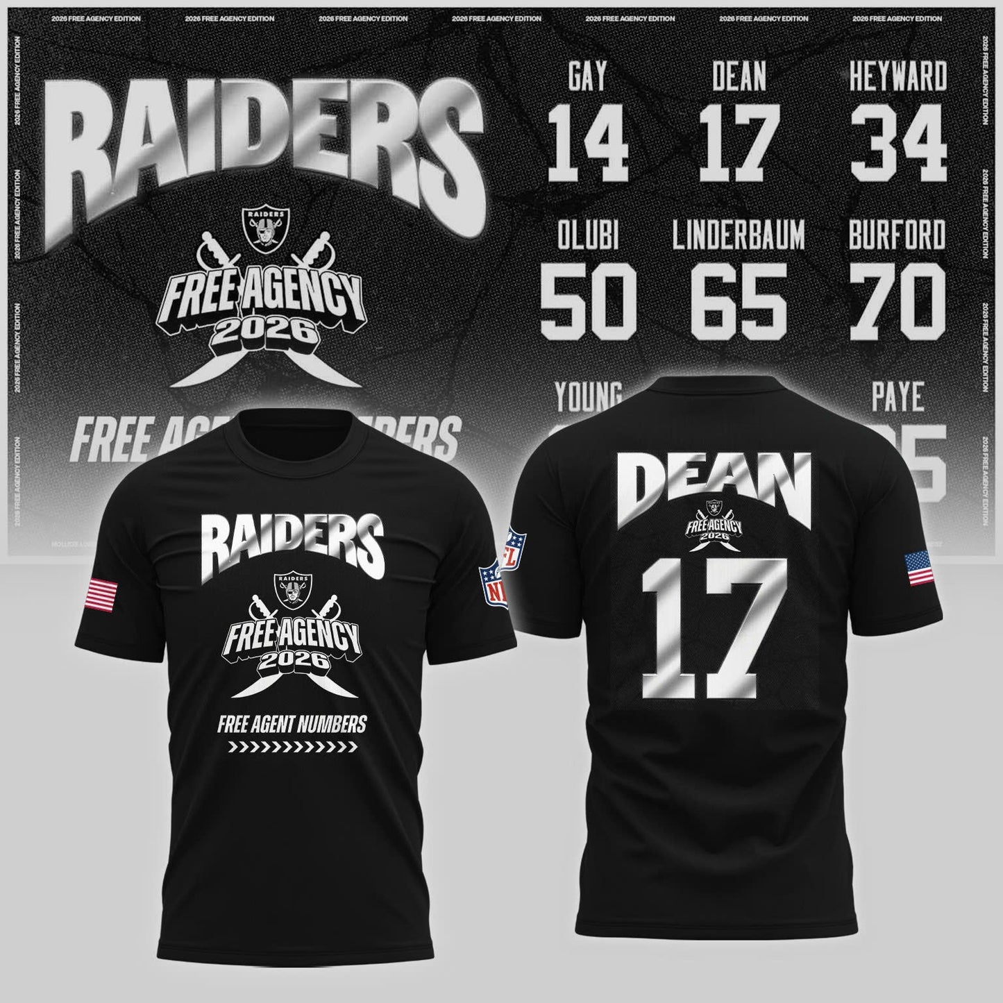 Limited-Edition Raiders Free Agency 2026 T-Shirt