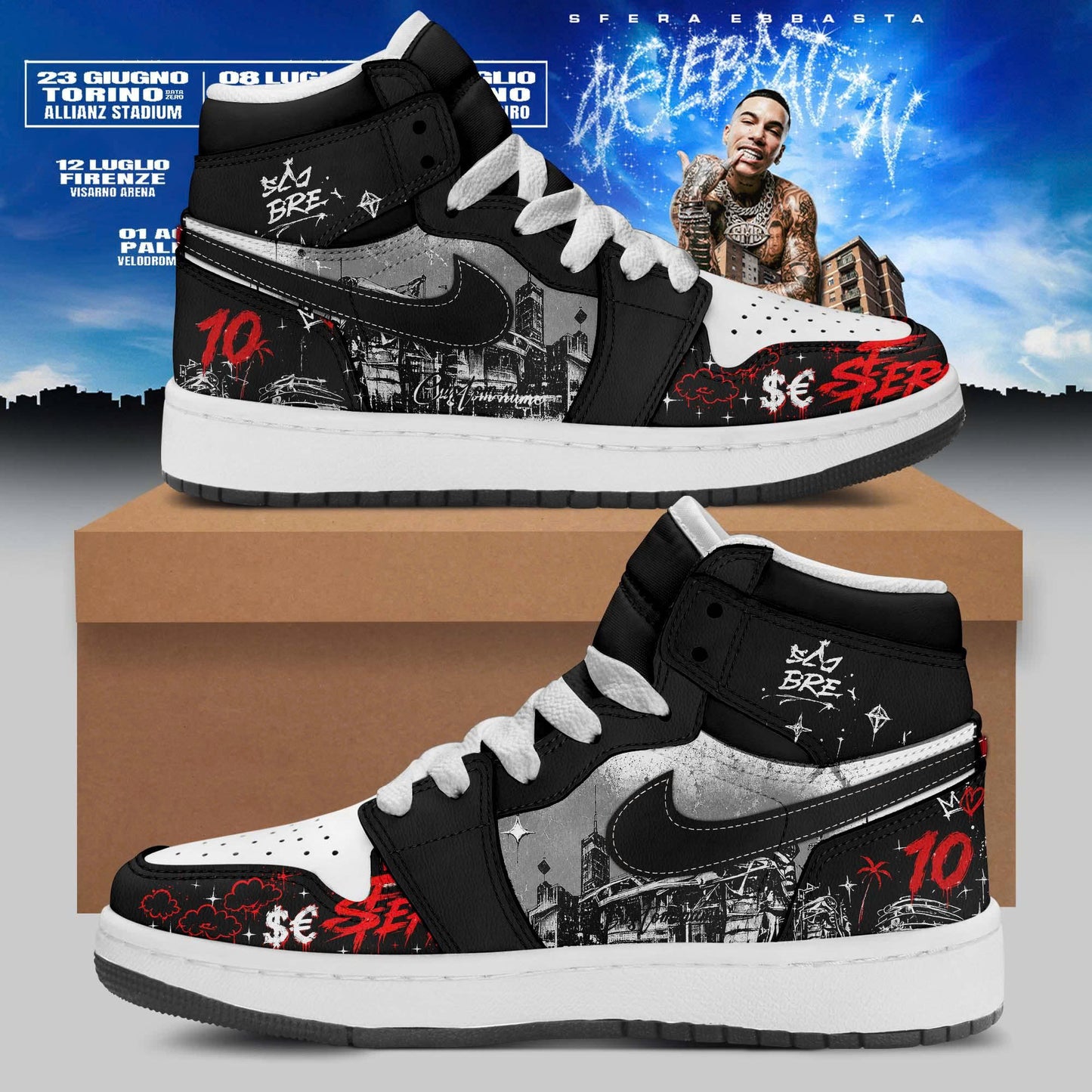 .Sfera Ebbasta Tour 2026 Limited Shoes