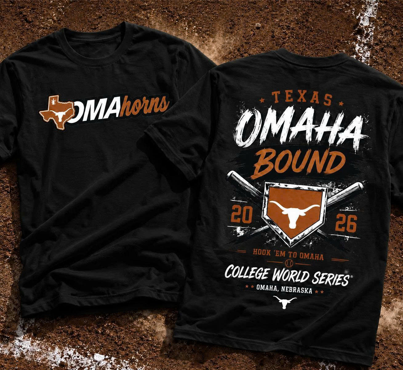 Texas Longhorn Baseball 2026 NCAA Baseball Men’s College World Series Omahorns Tshirt