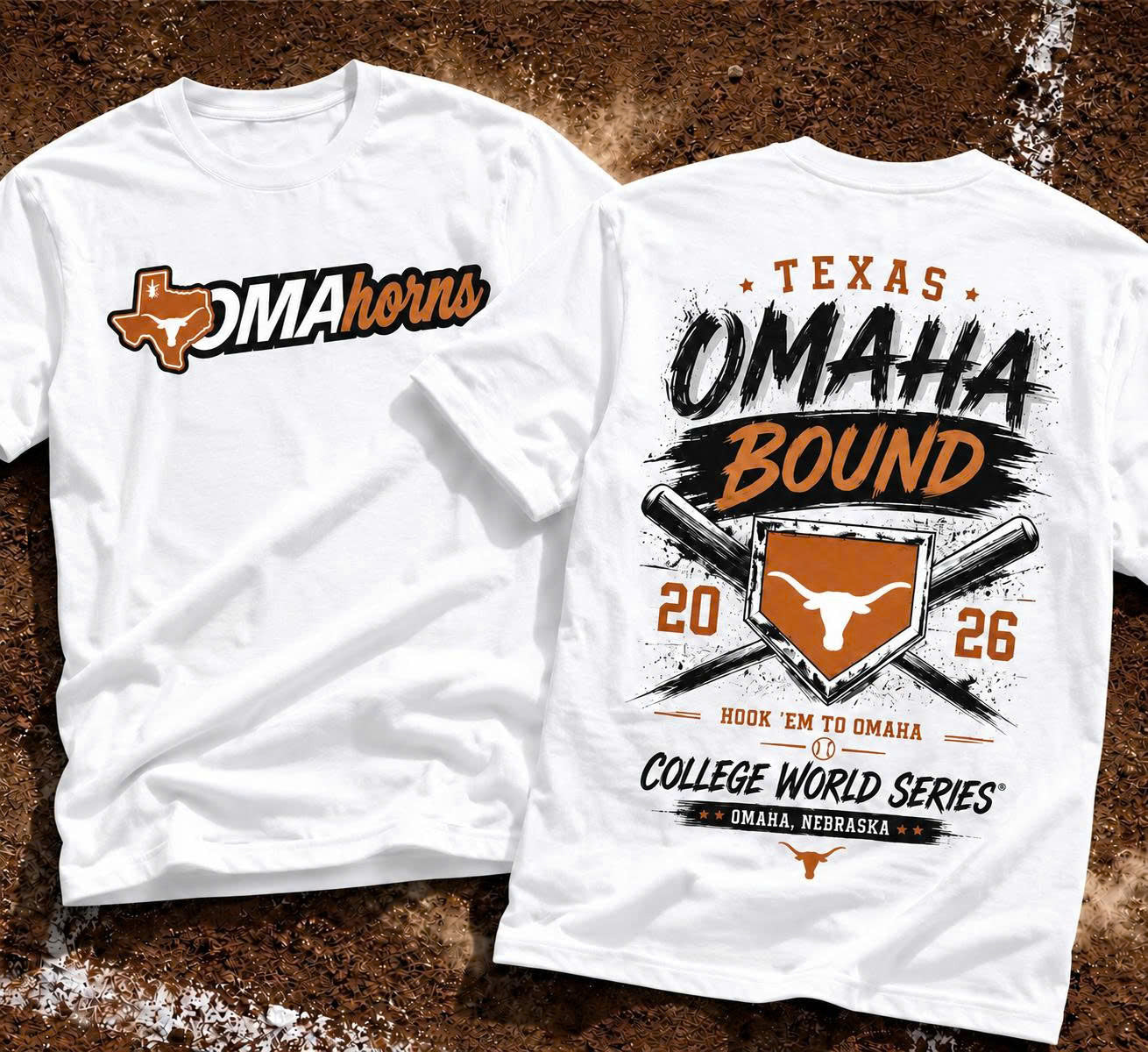 Texas Longhorn Baseball 2026 NCAA Baseball Men’s College World Series Omahorns Tshirt