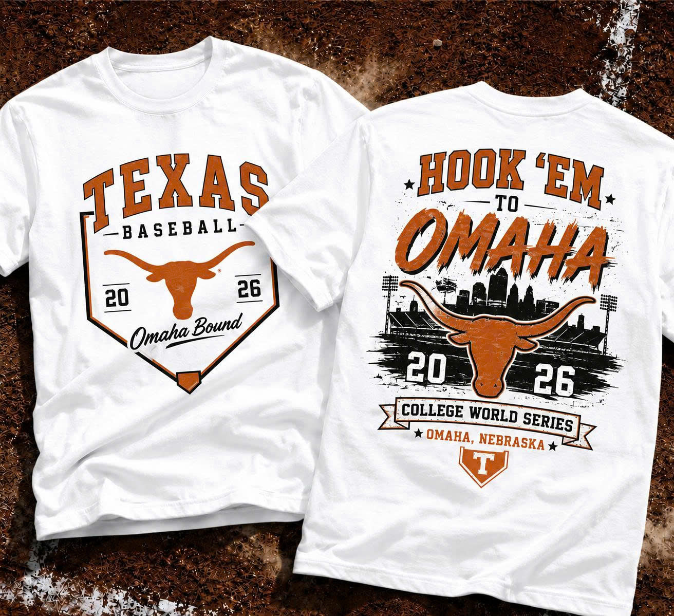 Texas Longhorn Baseball 2026 NCAA Baseball Men’s College World Series Omahorns Tshirt