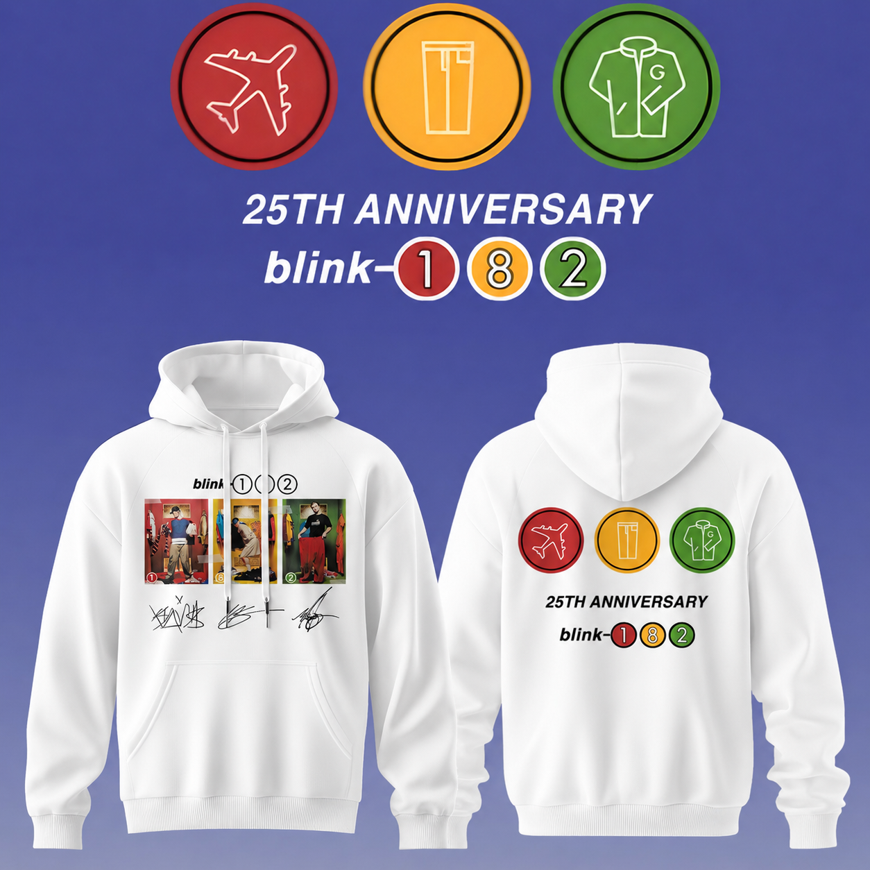 .Blink-182 Anniversary Collection -Limited Edition Signature Hoodie