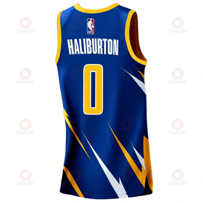Indiana Pacers Tyrese Haliburton Indiana Basketball 3D Basketball Jersey