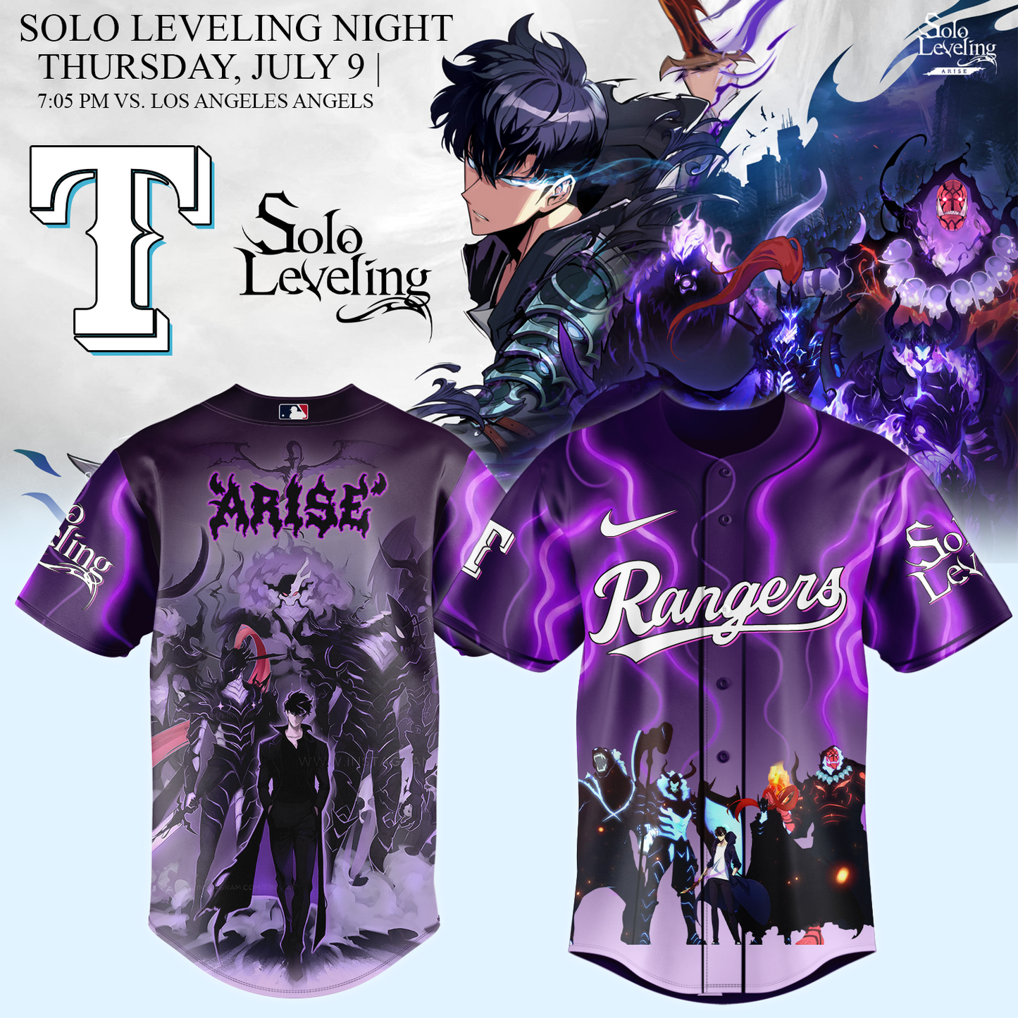 __.Texas Rangers x Solo Leveling Limited Baseball Jersey 2