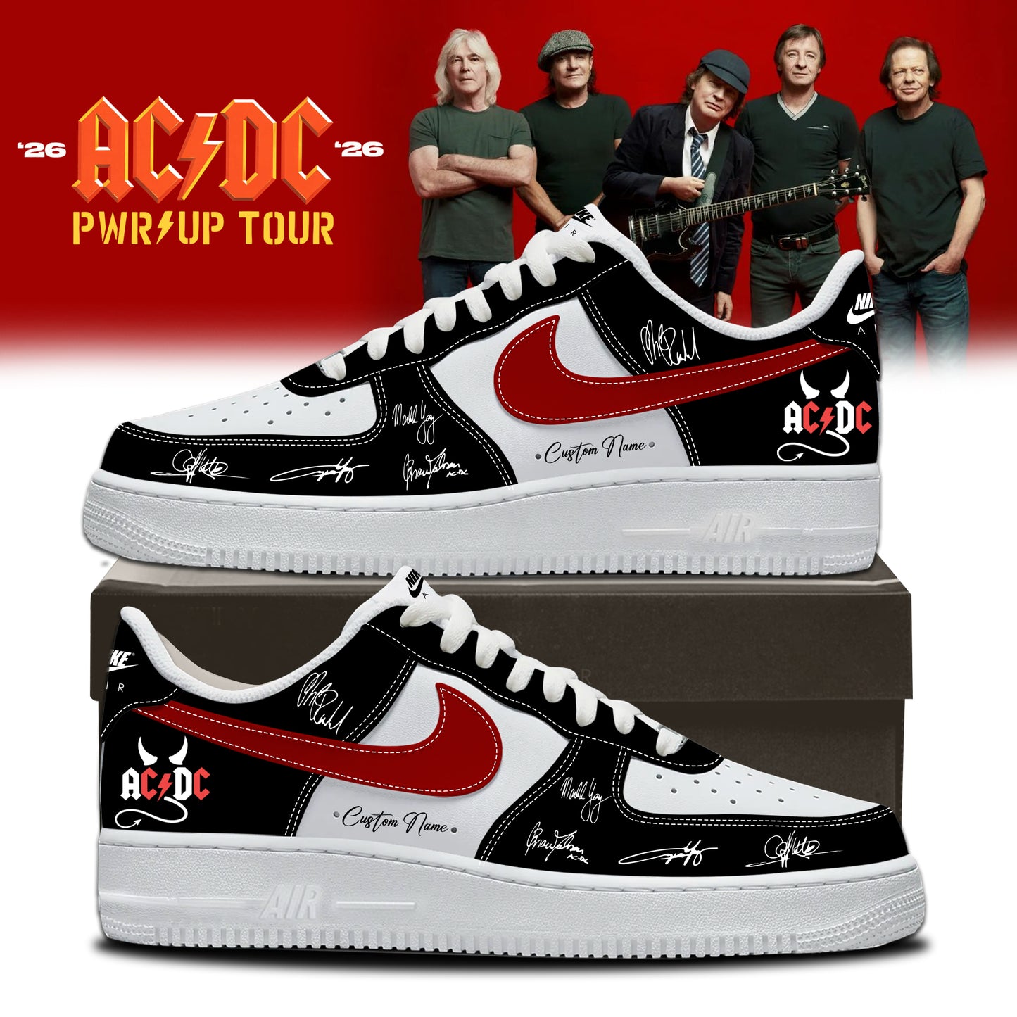 .AC/DC ” Power Up Tour ” 2026 AF1 – Shoes