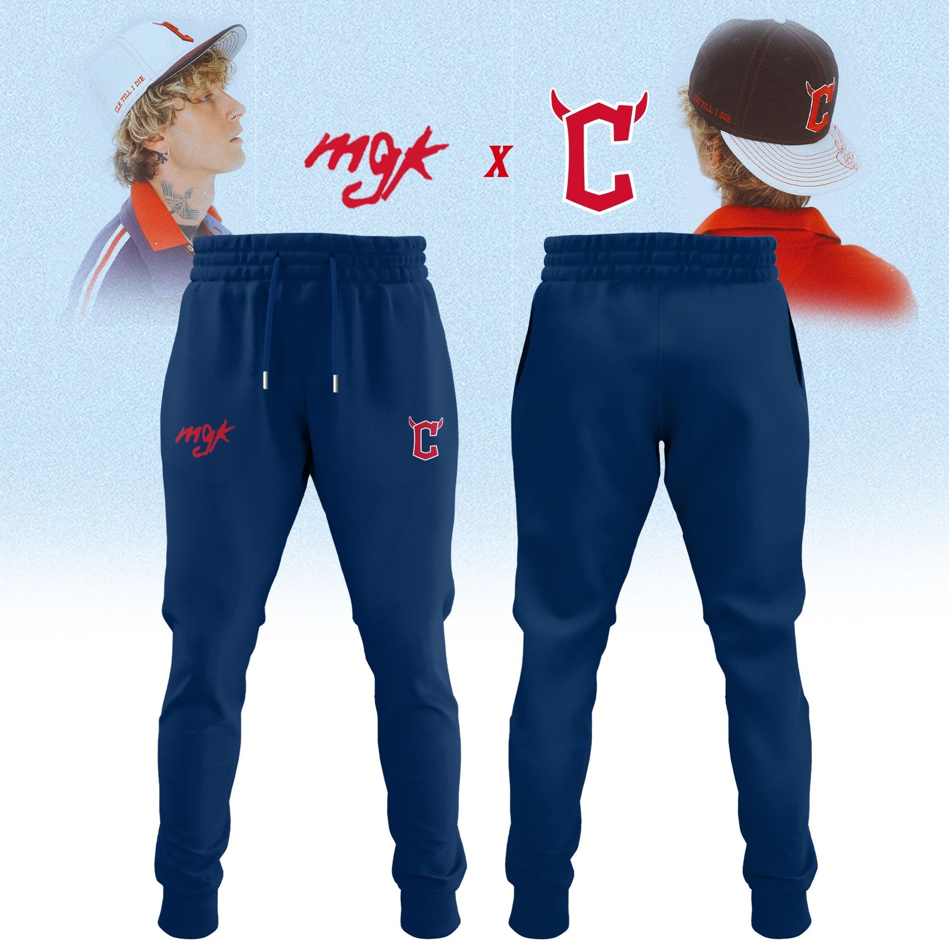 Cleveland Guardians x Mgk 2025 Limited Edition Baseball Jersey Navy