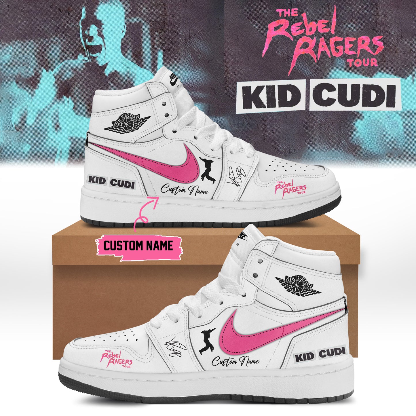 ,.KID CUDI ”The Rebel Ragers Tour 2026” Limited Edition Signature – Shoes