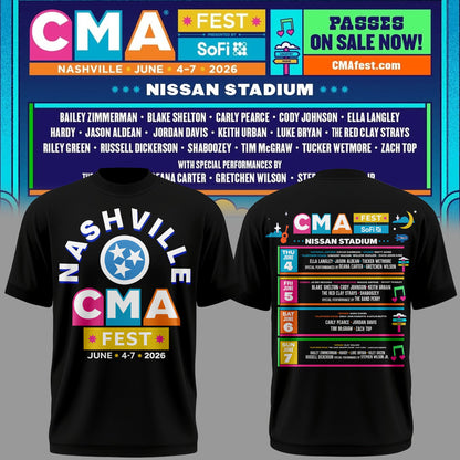 Limited Edition CMA FEST Black Tshirt 2026