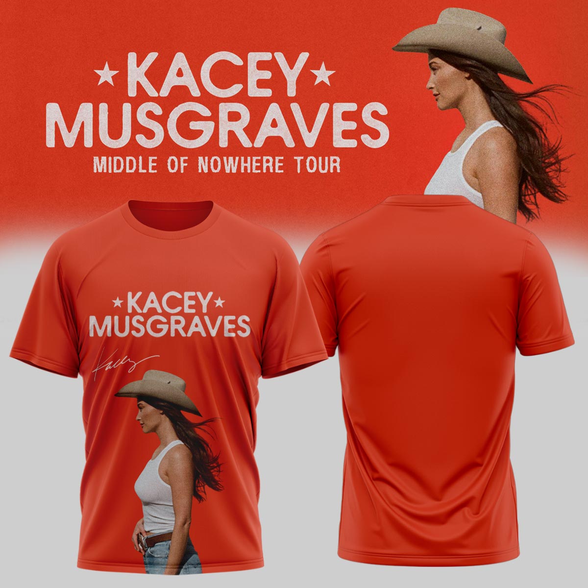 Kacey Musgraves Middle of Nowhere Tour Signed TShirt