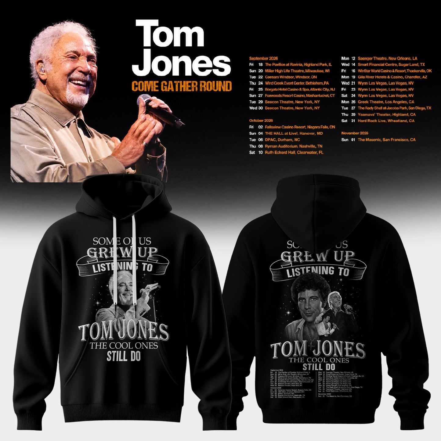 TOM JONES – COME GATHER ROUND COLLECTION HOODIE