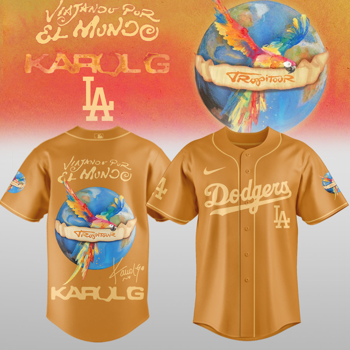 .Baseball x Karol G – Nos Vamos de Tour JERSEY(All Team)