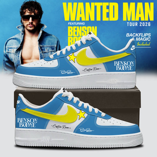..Benson Boone Wanted Man signed Shoes 11