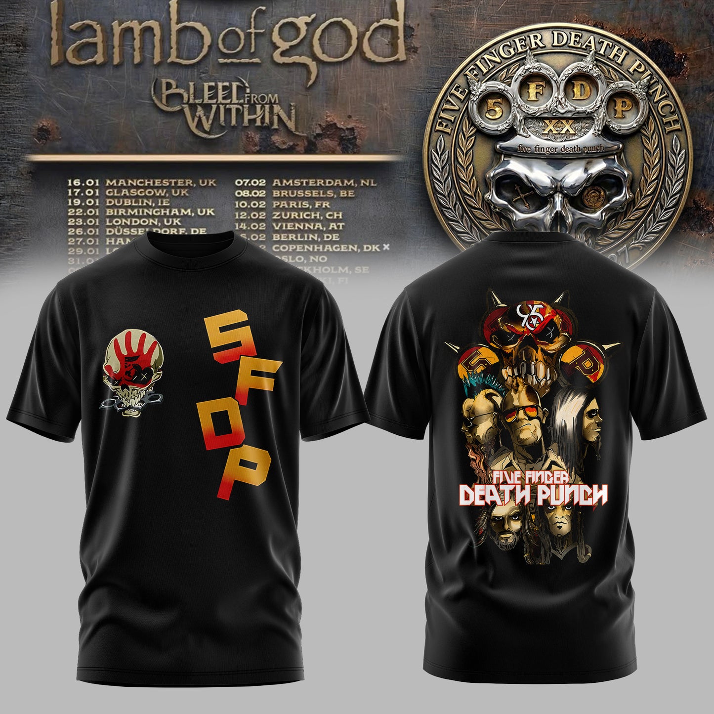 Golden Wreath Skull Tshirt Edition