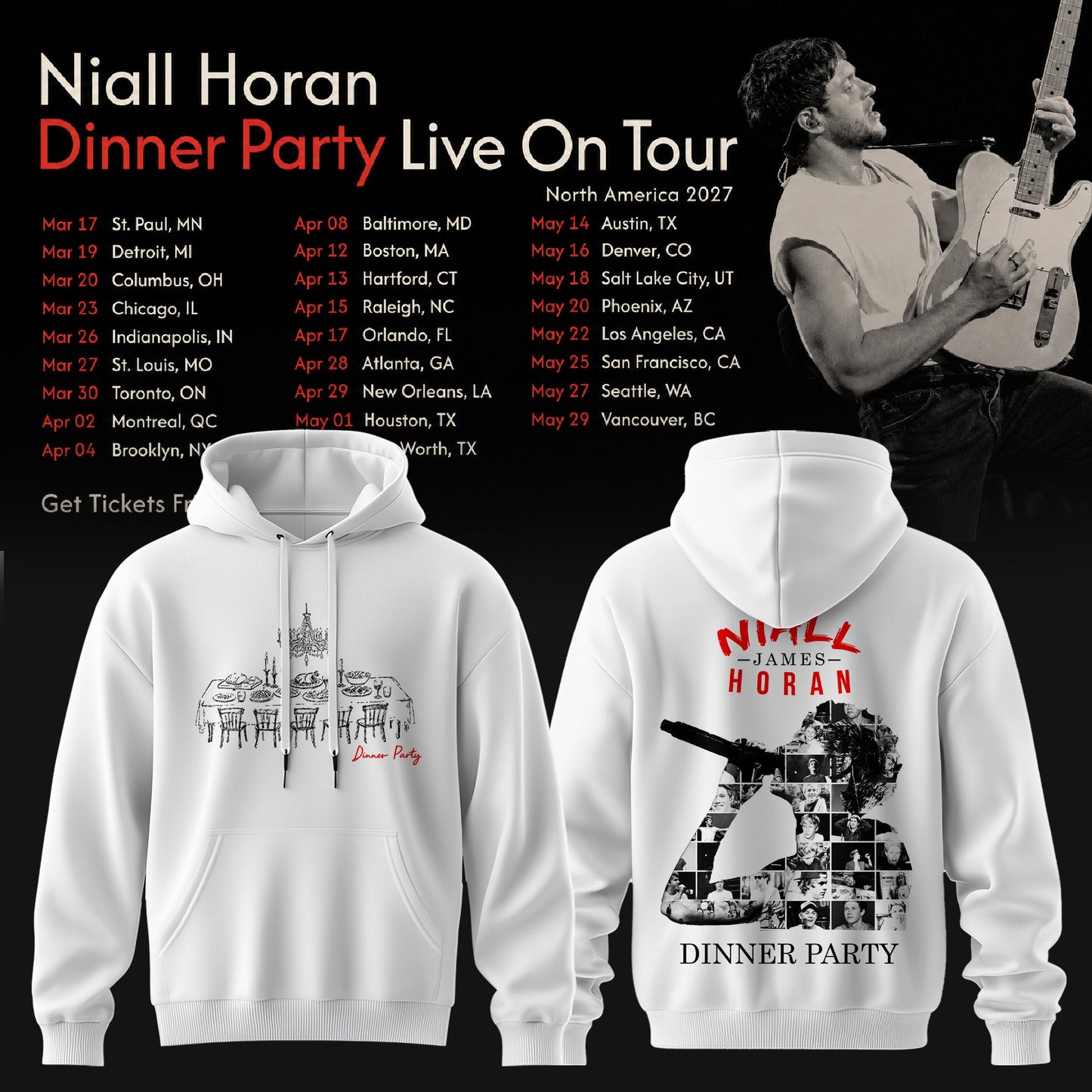 NIALL HORAN – DINNER PARTY LIVE ON TOUR HOODIE