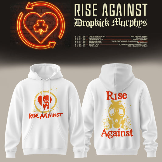 .White Gas Mask Resistance Hoodie