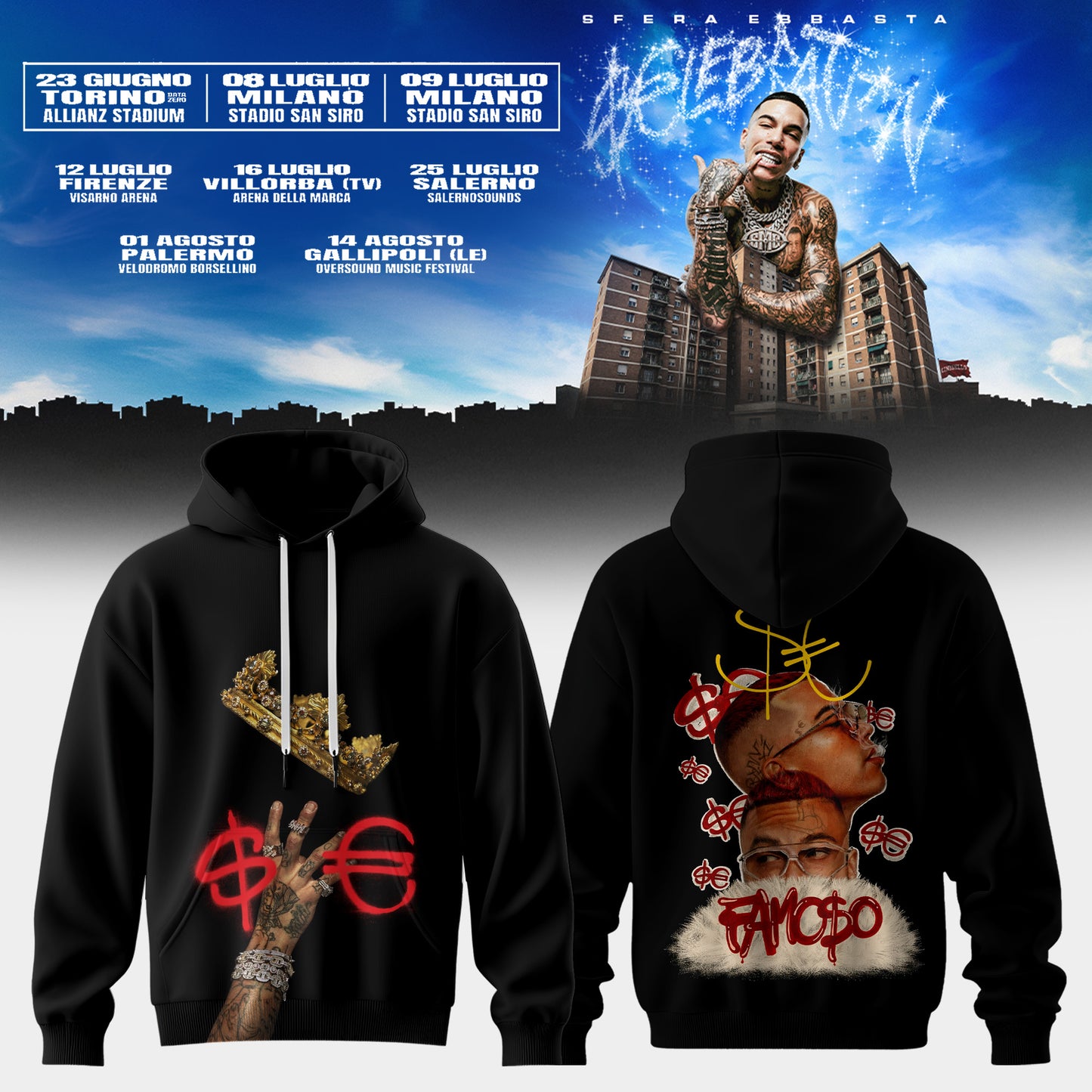 Sfera Ebbasta Tour 2026 Limited Hoodie