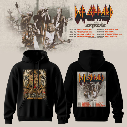 DEF LEPPARD LIVE 2026 MERCH COLLECTION HOODIE