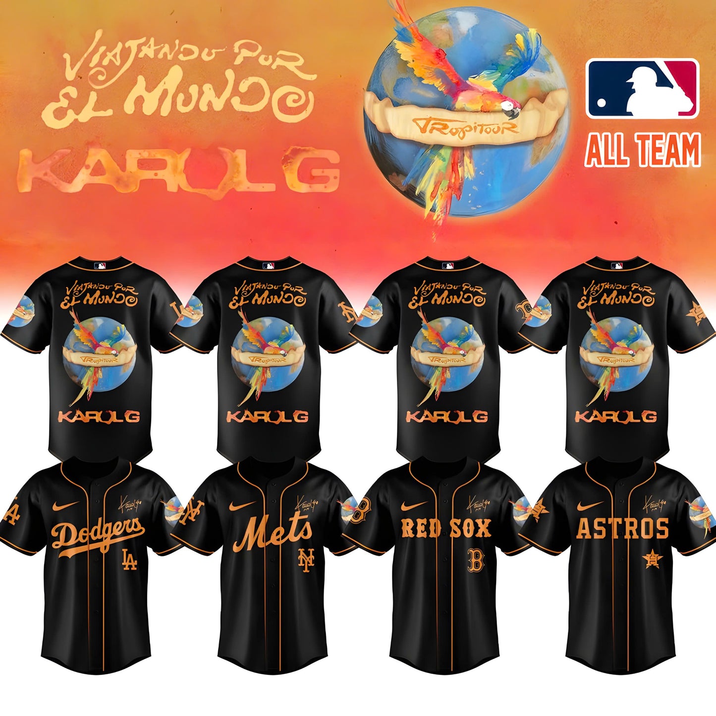 .Baseball x Karol G – Nos Vamos de Tour JERSEY(All Team)