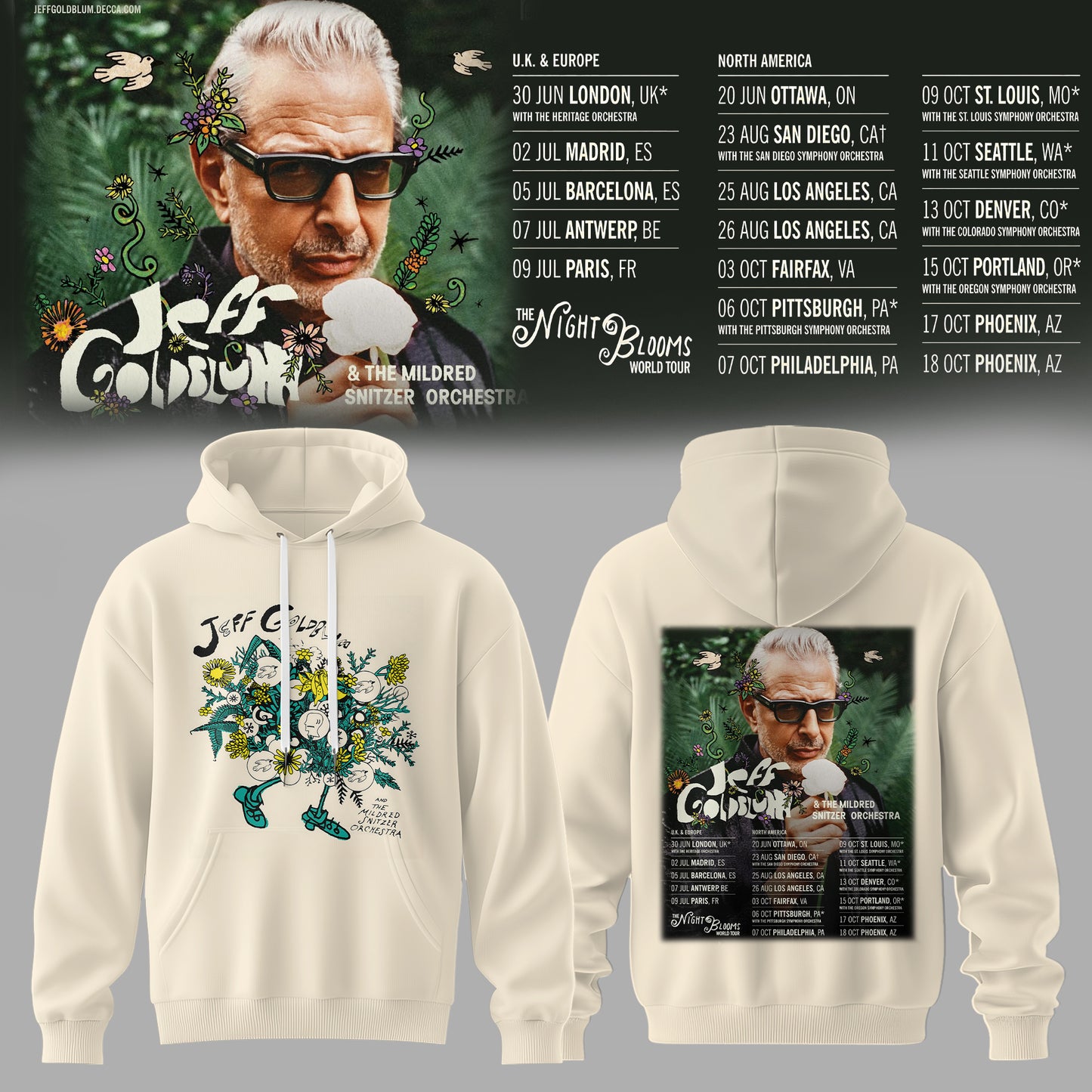 JEFF GOLDBLUM LIMITED EDITION TOUR HOODIE COLLECTION