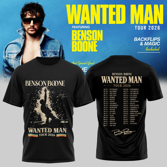 ..Benson Boone Wanted Man signed TShirt