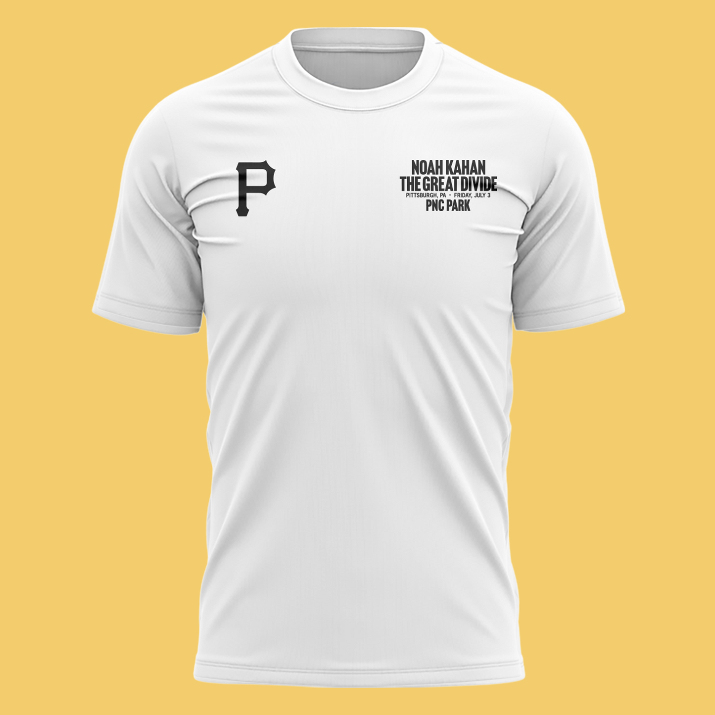 Limited Edition Pittsburgh Pirates x Noah Kahan White Tshirt 2026