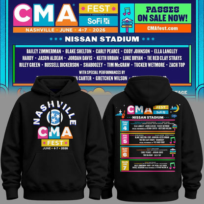 Limited Edition CMA FEST Black Hoodie 2026