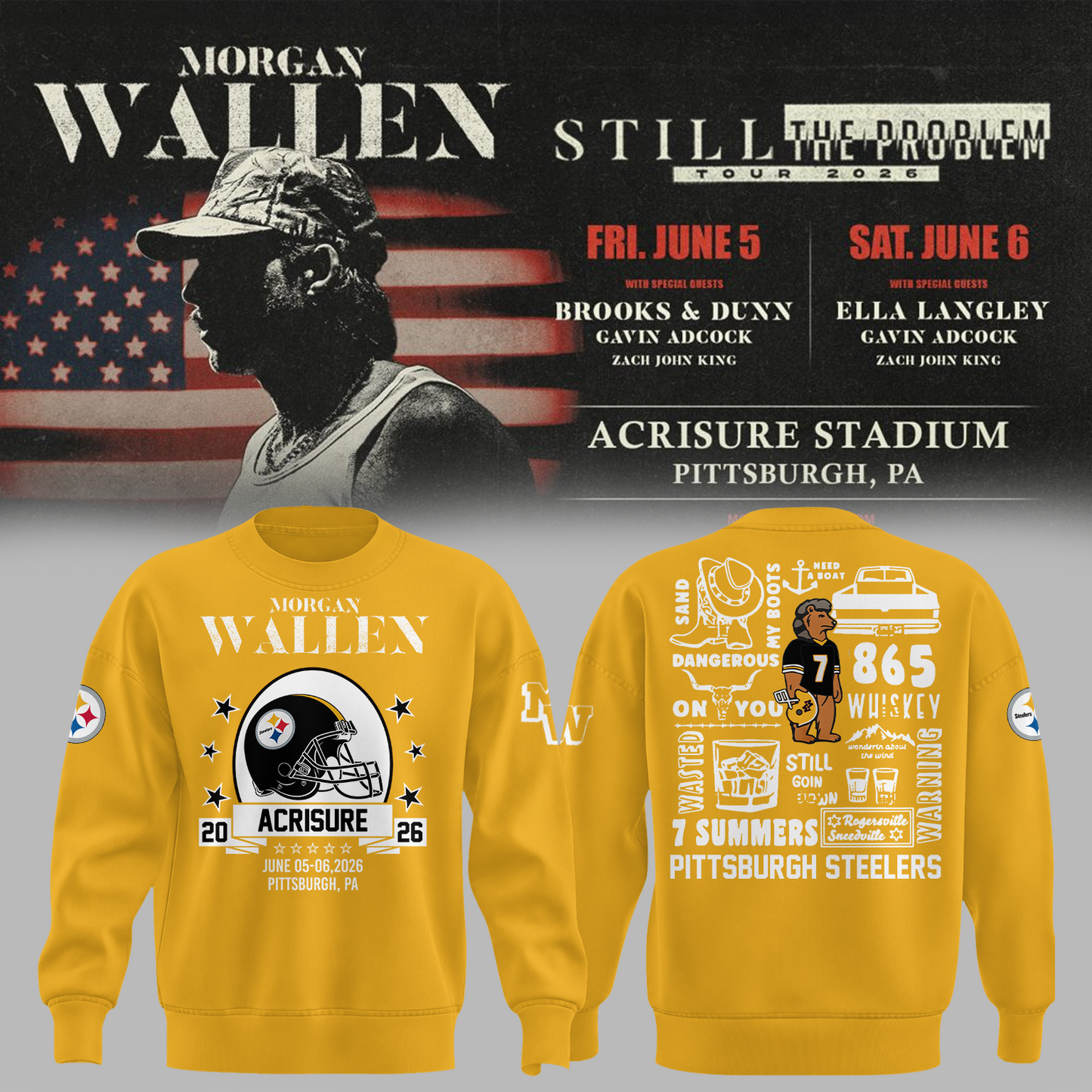 🔥 MW x Pittsburgh Stadium Tour 2026 Limited Edition Sweatshirt
