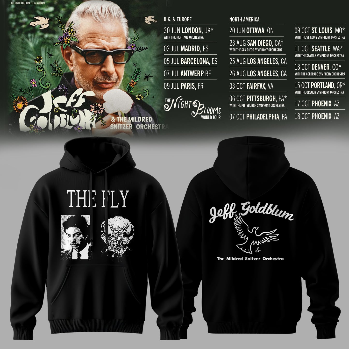JEFF GOLDBLUM LIMITED EDITION TOUR HOODIE COLLECTION