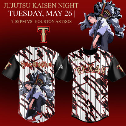 _,,,.Texas Rangers x Jujutsu Kaisen 2026 Baseball Jersey