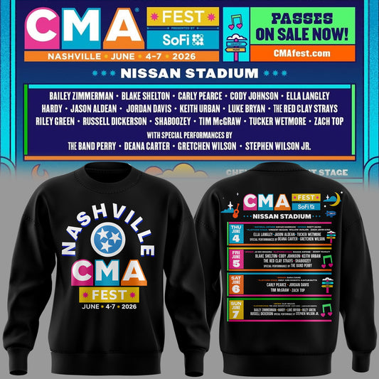 Limited Edition CMA FEST Black Sweatshirt 2026