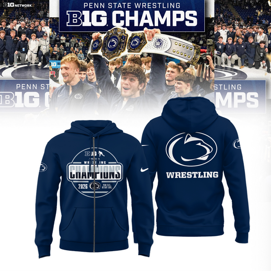 Penn State Nittany Lions 2026 Big Ten Men’s Wrestling Tournament Champions Limited Edition Shirt