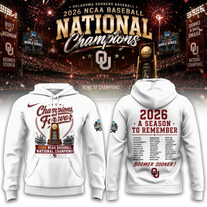 Oklahoma Basbeball Champions ’26 Limited Edition Hoodie