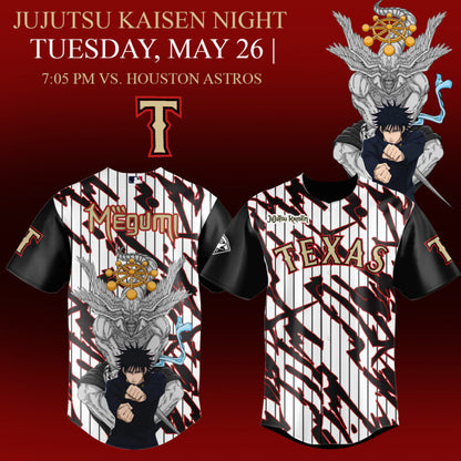 _,,,.Texas Rangers x Jujutsu Kaisen 2026 Baseball Jersey